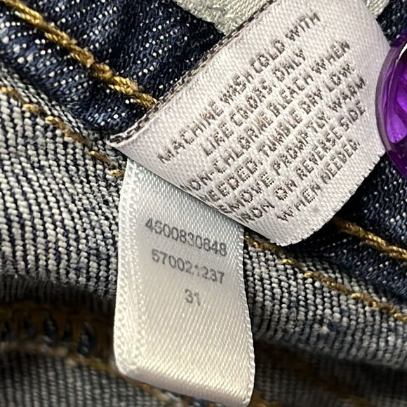 Chico’s Dark Wash Boyfriend Peddle Pushers with Vertical Back Leg Hem- Size 0 - Picture 9 of 9